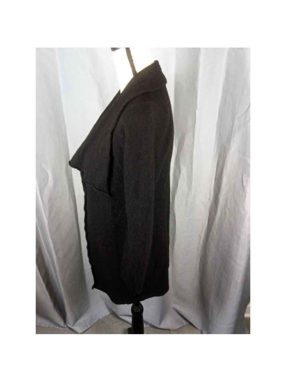 Women's Black Cardigan Sweater Size M - Picture 2 of 3